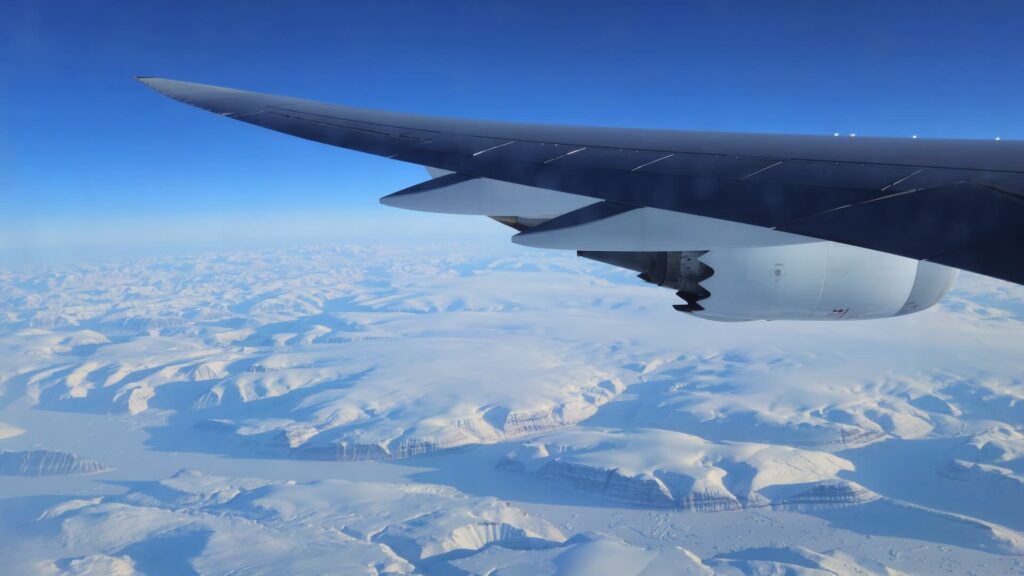 Rückflug über Grönland